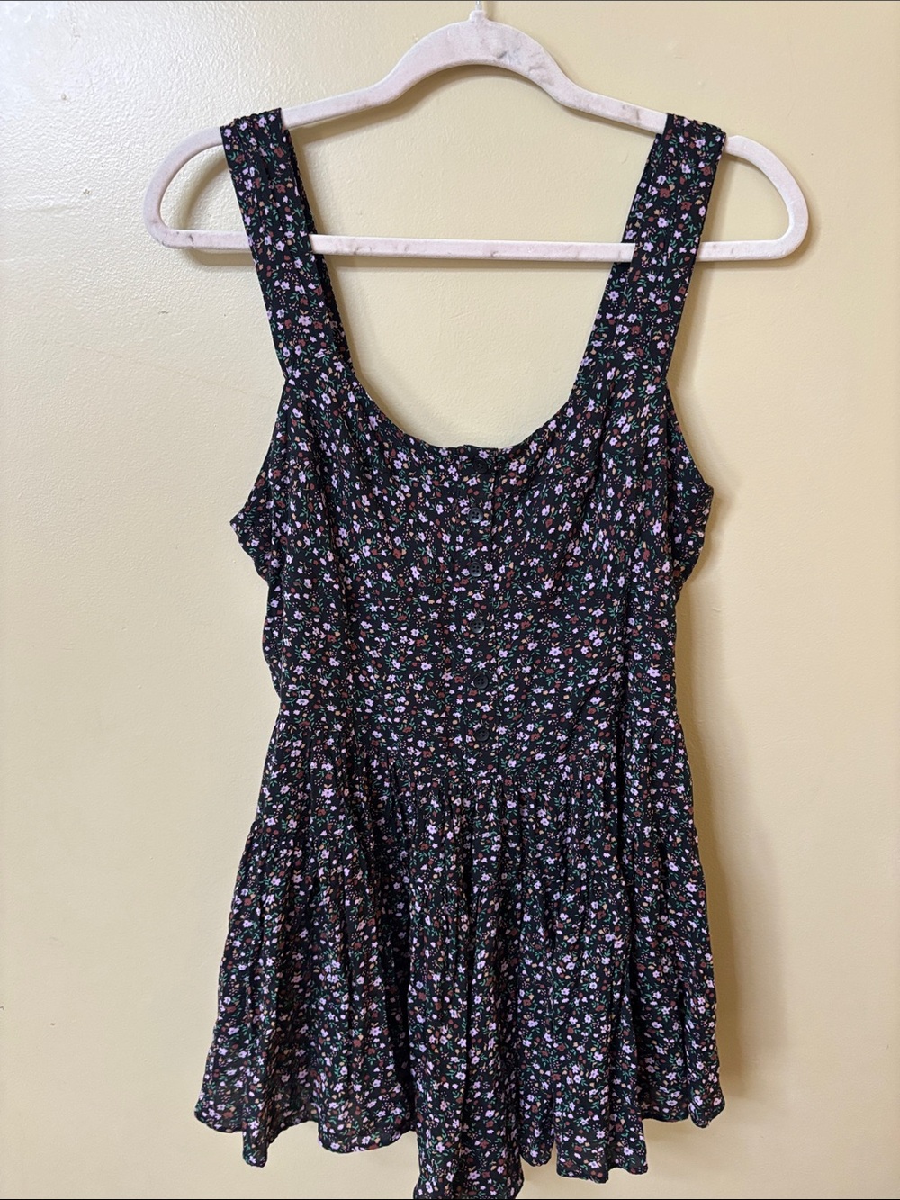 NWT Aerie Black Floral Romper